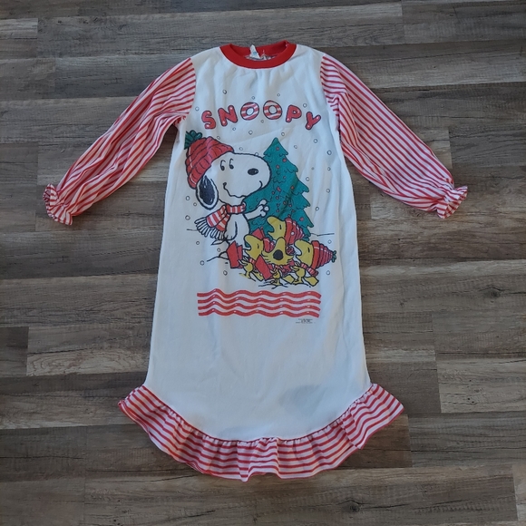 Vintage Pajamas Vintage 8s Candlesticks Snoopy Peanuts Christmas